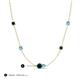 3 - Linea 0.52 ctw London Blue Topaz (4 mm) and Blue Topaz Women Station Necklace 