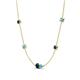 4 - Linea 0.52 ctw London Blue Topaz (4 mm) and Blue Topaz Women Station Necklace 