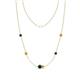 1 - Linea 0.49 ctw London Blue Topaz (4 mm) and Citrine Women Station Necklace 