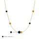 3 - Linea 0.49 ctw London Blue Topaz (4 mm) and Citrine Women Station Necklace 