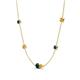 4 - Linea 0.49 ctw London Blue Topaz (4 mm) and Citrine Women Station Necklace 