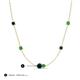 3 - Linea 0.58 ctw London Blue Topaz (4 mm) and Green Garnet Women Station Necklace 