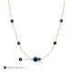 3 - Linea 0.49 ctw London Blue Topaz (4 mm) and Iolite Women Station Necklace 