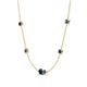 4 - Linea 0.49 ctw London Blue Topaz (4 mm) and Iolite Women Station Necklace 