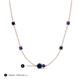 3 - Linea 0.49 ctw London Blue Topaz (4 mm) and Iolite Women Station Necklace 