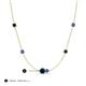 3 - Linea 0.56 ctw London Blue Topaz (4 mm) and Tanzanite Women Station Necklace 