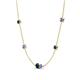 4 - Linea 0.56 ctw London Blue Topaz (4 mm) and Tanzanite Women Station Necklace 