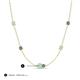 3 - Linea 0.47 ctw Opal (4 mm) and Created Alexandrite Women Station Necklace 