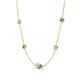 4 - Linea 0.47 ctw Opal (4 mm) and Created Alexandrite Women Station Necklace 