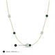 3 - Linea 0.45 ctw Opal (4 mm) and Blue Diamond Women Station Necklace 