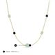 3 - Linea 0.47 ctw Opal (4 mm) and Blue Sapphire Women Station Necklace 