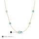 3 - Linea 0.42 ctw Opal (4 mm) and Blue Topaz Women Station Necklace 