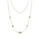 1 - Linea 0.47 ctw Opal (4 mm) and Peridot Women Station Necklace 