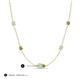 3 - Linea 0.47 ctw Opal (4 mm) and Peridot Women Station Necklace 