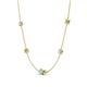 4 - Linea 0.47 ctw Opal (4 mm) and Peridot Women Station Necklace 