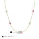 3 - Linea 0.48 ctw Opal (4 mm) and Pink Sapphire Women Station Necklace 