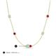 3 - Linea 0.45 ctw Opal (4 mm) and Ruby Women Station Necklace 