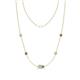 1 - Linea 0.45 ctw Opal (4 mm) and Smoky Quartz Women Station Necklace 