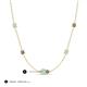 3 - Linea 0.45 ctw Opal (4 mm) and Smoky Quartz Women Station Necklace 