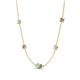 4 - Linea 0.45 ctw Opal (4 mm) and Smoky Quartz Women Station Necklace 