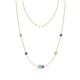 1 - Linea 0.45 ctw Opal (4 mm) and Tanzanite Women Station Necklace 