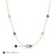 3 - Linea 0.45 ctw Opal (4 mm) and Tanzanite Women Station Necklace 