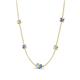 4 - Linea 0.45 ctw Opal (4 mm) and Tanzanite Women Station Necklace 