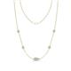 1 - Linea 0.45 ctw Opal (4 mm) and Lab Grown Diamond Women Station Necklace 