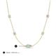 3 - Linea 0.45 ctw Opal (4 mm) and Lab Grown Diamond Women Station Necklace 