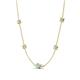 4 - Linea 0.45 ctw Opal (4 mm) and Lab Grown Diamond Women Station Necklace 