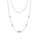 1 - Linea 0.45 ctw Opal (4 mm) and Natural Diamond Women Station Necklace 
