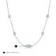 3 - Linea 0.45 ctw Opal (4 mm) and Natural Diamond Women Station Necklace 