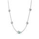 4 - Linea 0.45 ctw Opal (4 mm) and Natural Diamond Women Station Necklace 
