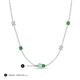 3 - Linea 0.47 ctw Opal (4 mm) and Green Garnet Women Station Necklace 