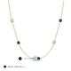 3 - Linea 0.39 ctw Opal (4 mm) and Iolite Women Station Necklace 