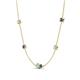 4 - Linea 0.39 ctw Opal (4 mm) and Iolite Women Station Necklace 