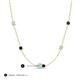 3 - Linea 0.45 ctw Opal (4 mm) and London Blue Topaz Women Station Necklace 