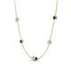 4 - Linea 0.45 ctw Opal (4 mm) and London Blue Topaz Women Station Necklace 