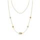 1 - Linea 0.39 ctw Opal (4 mm) and Citrine Women Station Necklace 