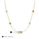 3 - Linea 0.39 ctw Opal (4 mm) and Citrine Women Station Necklace 