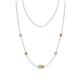 1 - Linea 0.39 ctw Opal (4 mm) and Citrine Women Station Necklace 