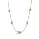 4 - Linea 0.39 ctw Opal (4 mm) and Citrine Women Station Necklace 