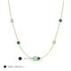 3 - Linea 0.39 ctw Opal (4 mm) and Emerald Women Station Necklace 