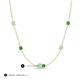 3 - Linea 0.47 ctw Opal (4 mm) and Green Garnet Women Station Necklace 