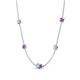 4 - Linea 0.39 ctw Opal (4 mm) and Amethyst Women Station Necklace 