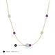 3 - Linea 0.39 ctw Opal (4 mm) and Amethyst Women Station Necklace 