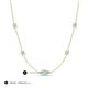 3 - Linea 0.39 ctw Opal (4 mm) and Aquamarine Women Station Necklace 