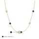 3 - Linea 0.45 ctw Opal (4 mm) and Black Diamond Women Station Necklace 