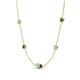 4 - Linea 0.45 ctw Opal (4 mm) and Black Diamond Women Station Necklace 