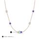 3 - Linea 0.45 ctw Opal (4 mm) and Tanzanite Women Station Necklace 